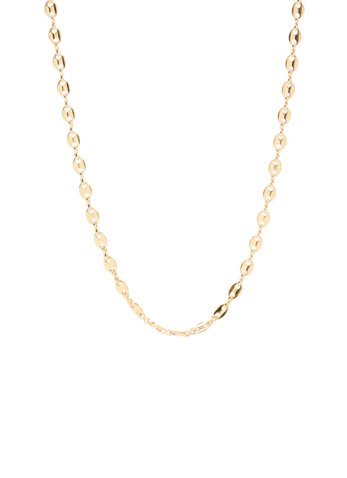 Anna + Nina Fine Coffee Bean ketting - voorkant goud