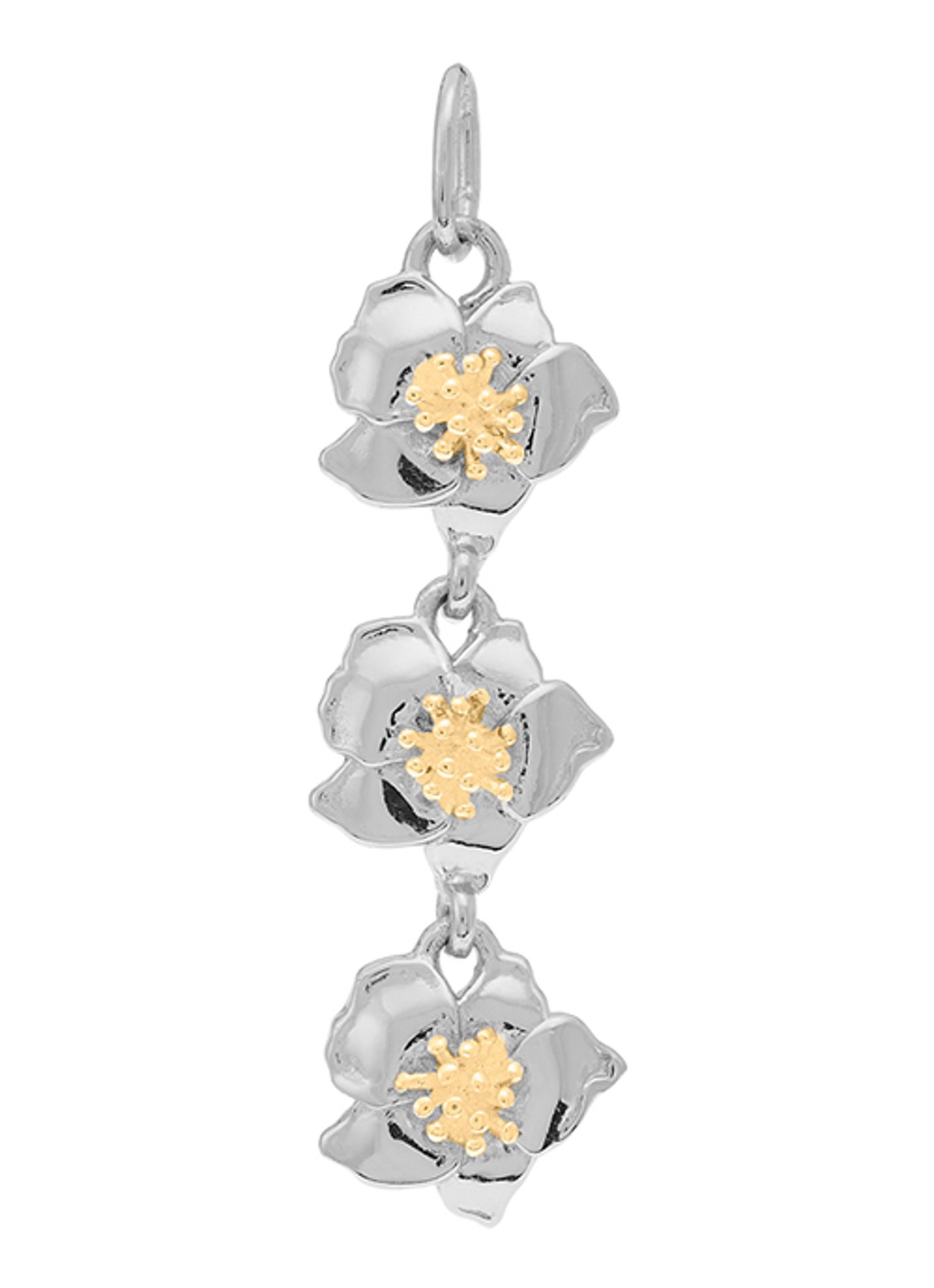 Anna + Nina Fiorita hanger van zilver - voorkant zilver