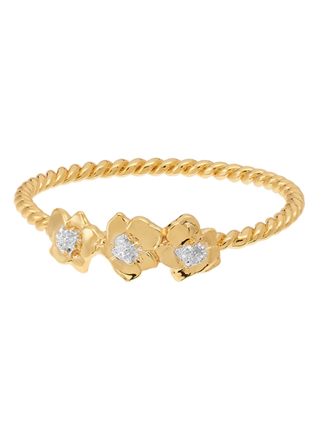 Anna + Nina Fiorita ring  - voorkant goud