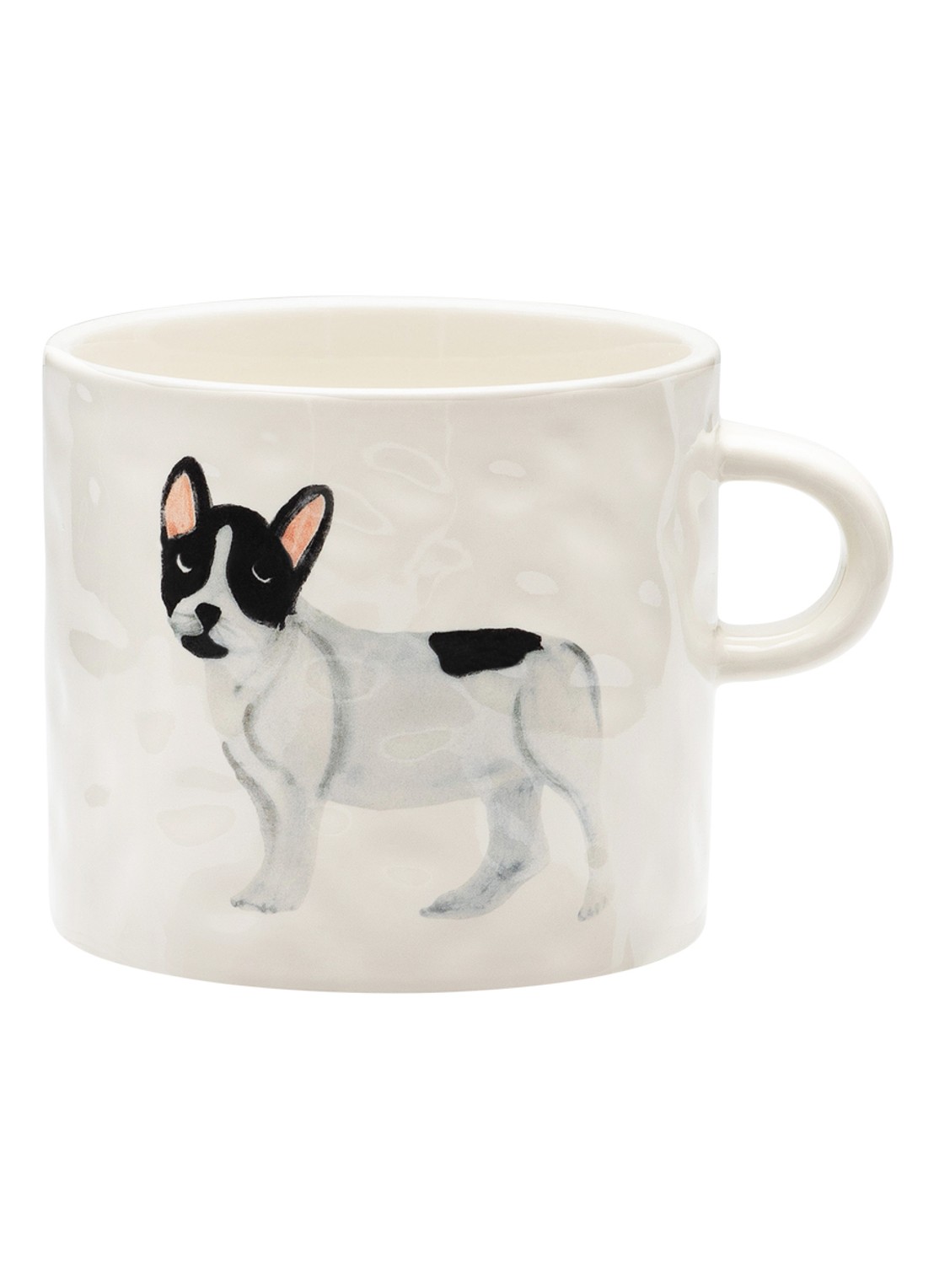 Anna + Nina French Bulldog mok 50 cl - voorkant wit