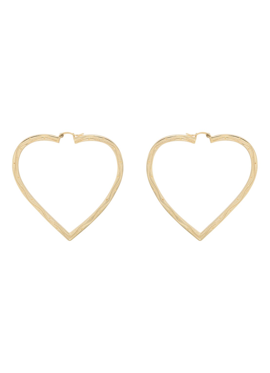Anna + Nina Funky Love oorringen verguld - voorkant goud