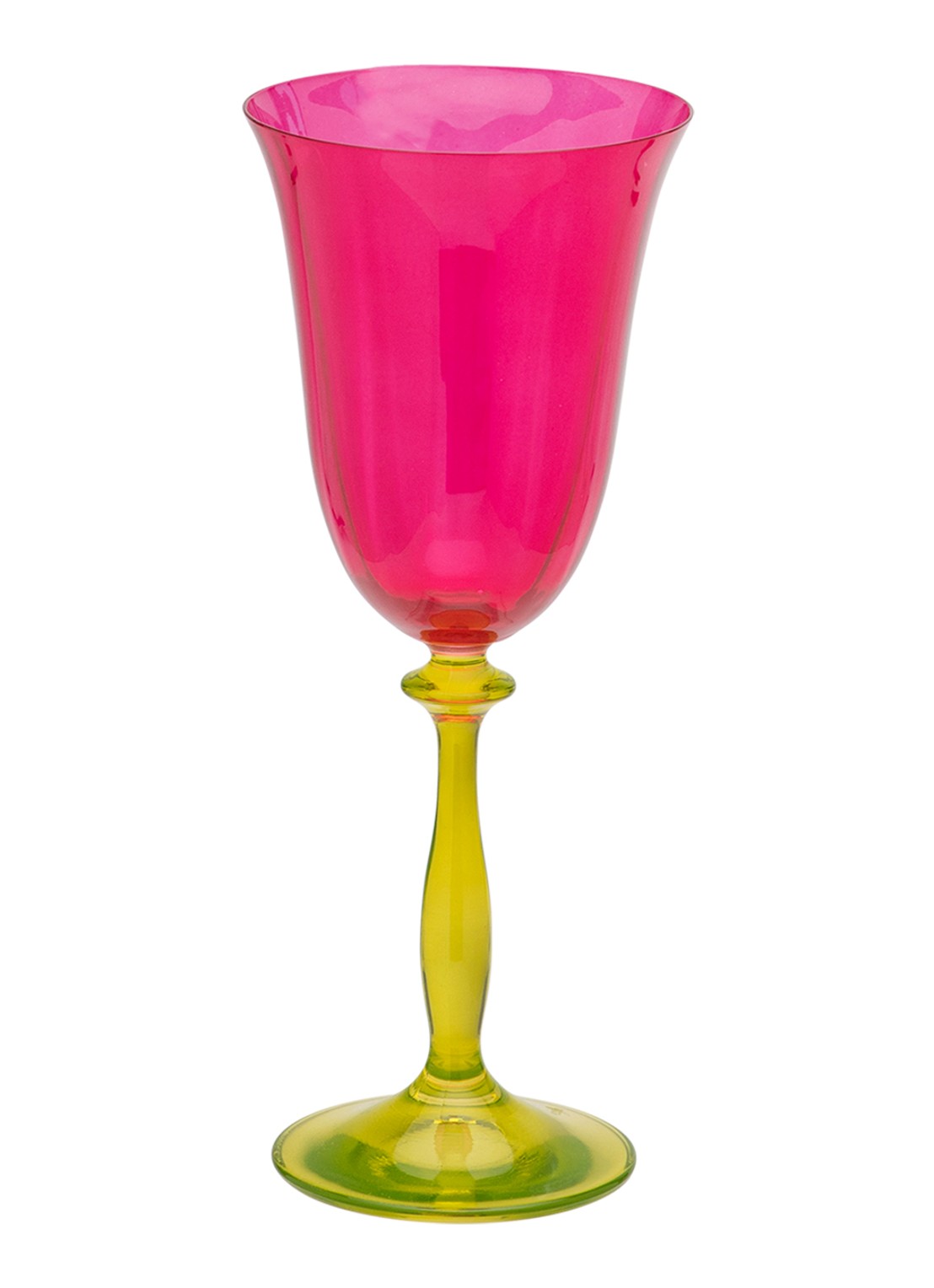 Anna + Nina Gardenia witte wijnglas 20 cl - voorkant 2 multicolor