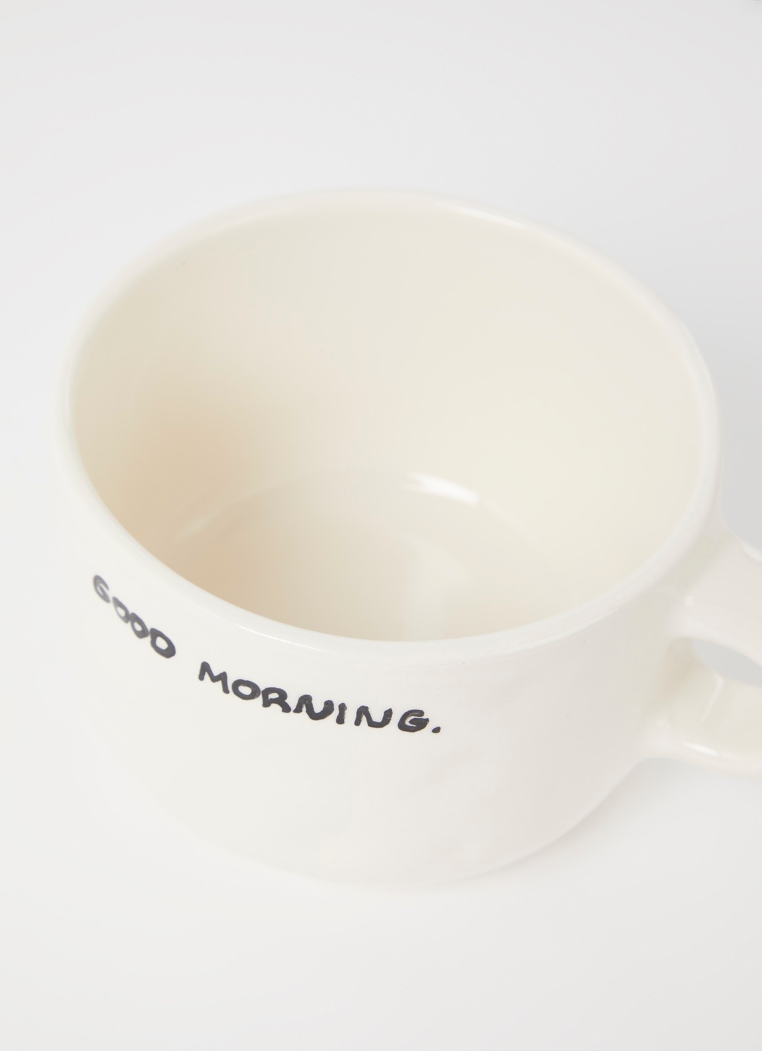 Anna + Nina Good Morning cappuccino kopje 25 cl - voorkant 2 wit