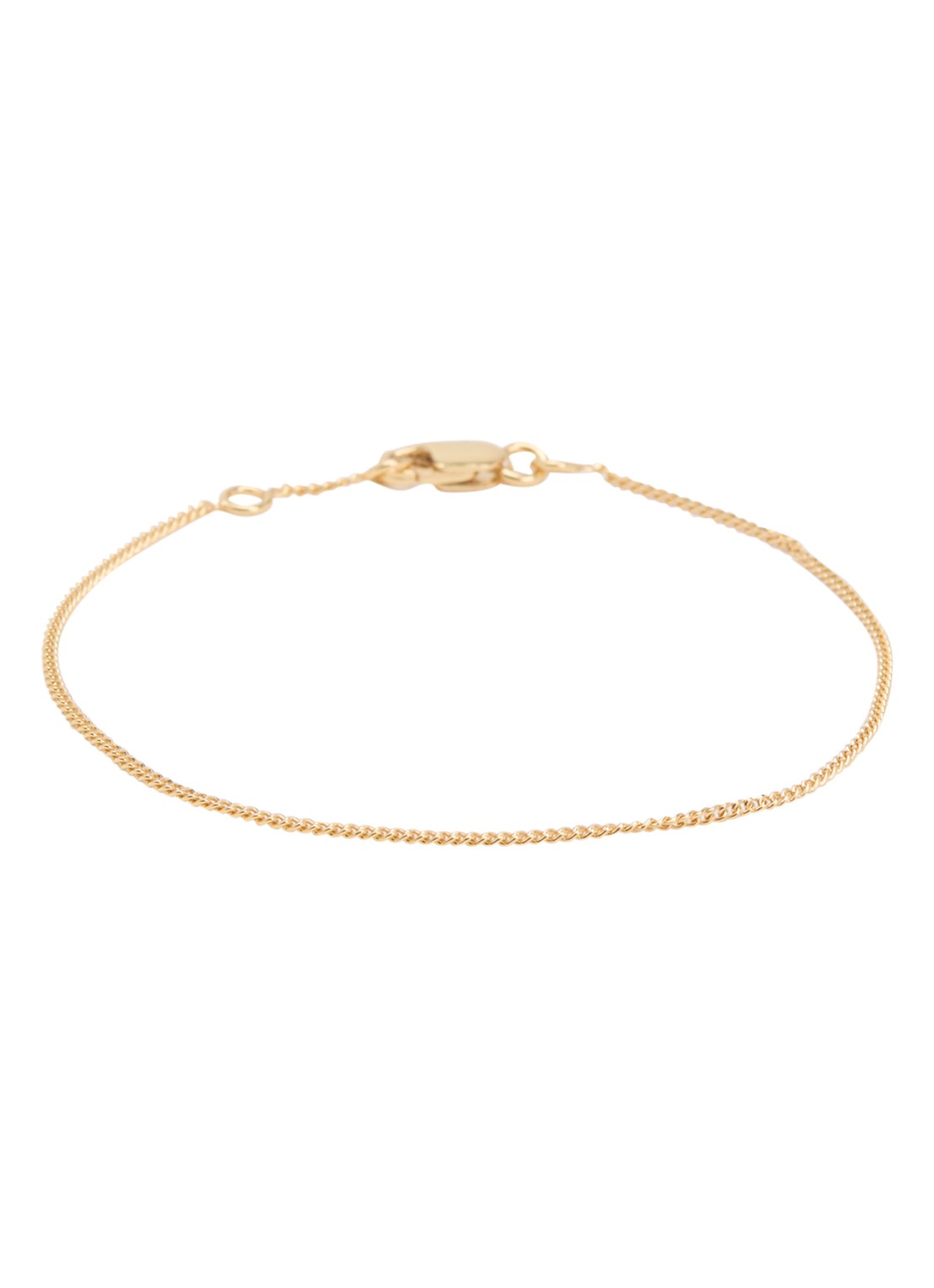 Anna + Nina Gourmet armband verguld - voorkant goud