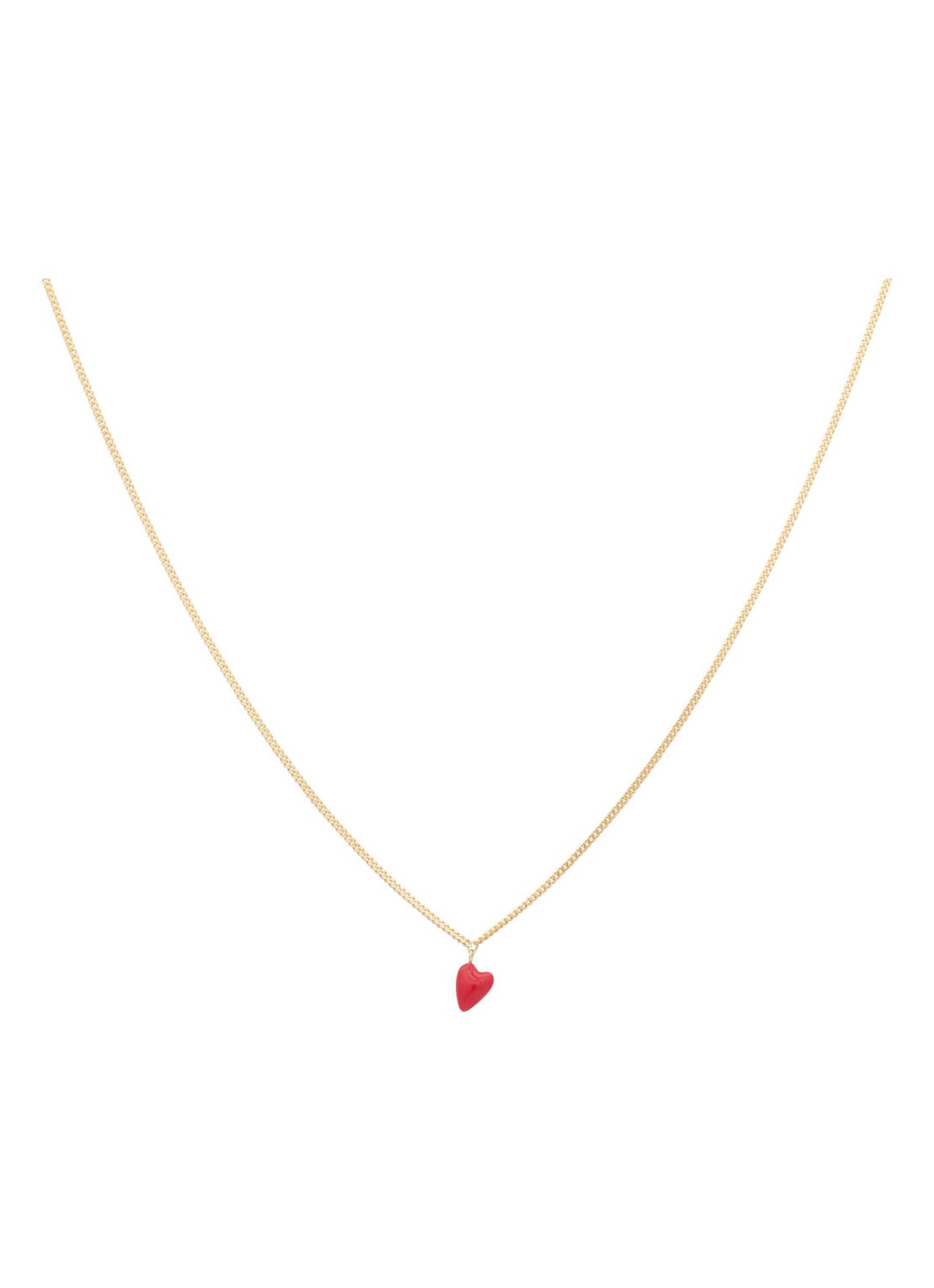 Anna + Nina Heart Beat ketting verguld  - detail 3 goud