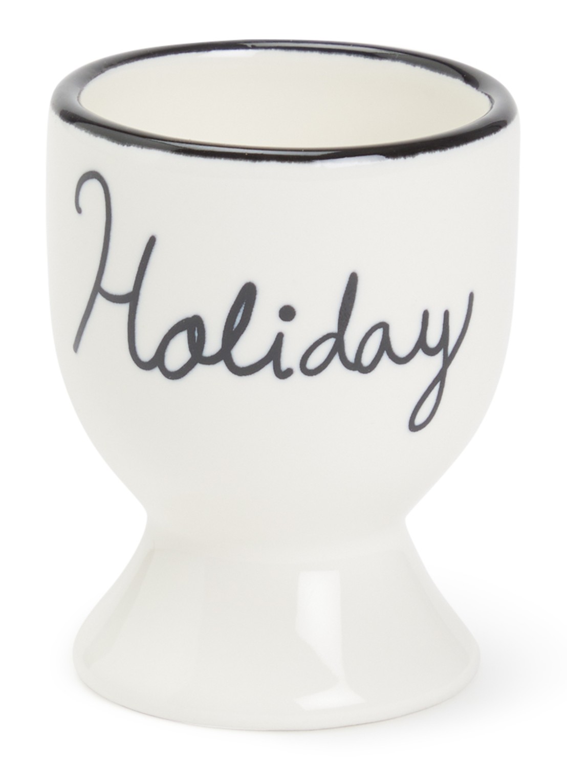 Anna + Nina Holiday eierdop 6,5 cm - voorkant gebroken wit