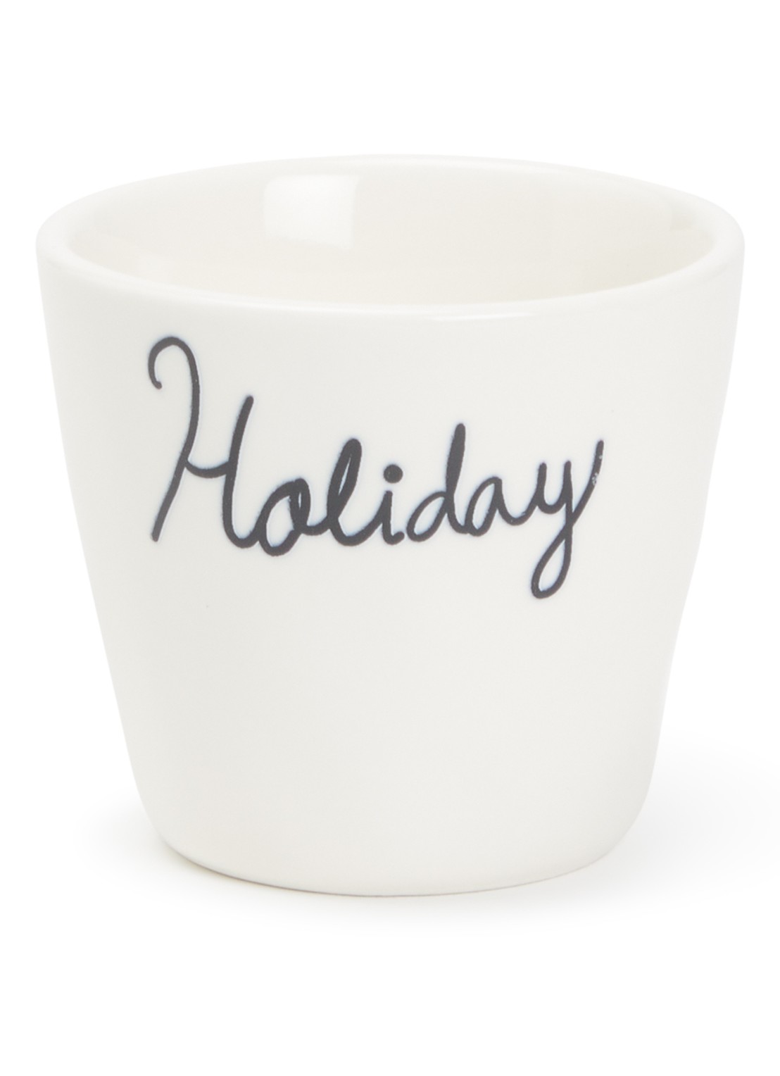 Anna + Nina Holiday espressokopje 10 cl - voorkant gebroken wit