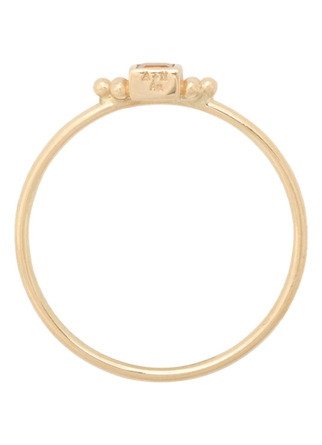 Anna + Nina Honeysuckle ring van 14 karaat geelgoud met citrien - detail 3 geelgoud