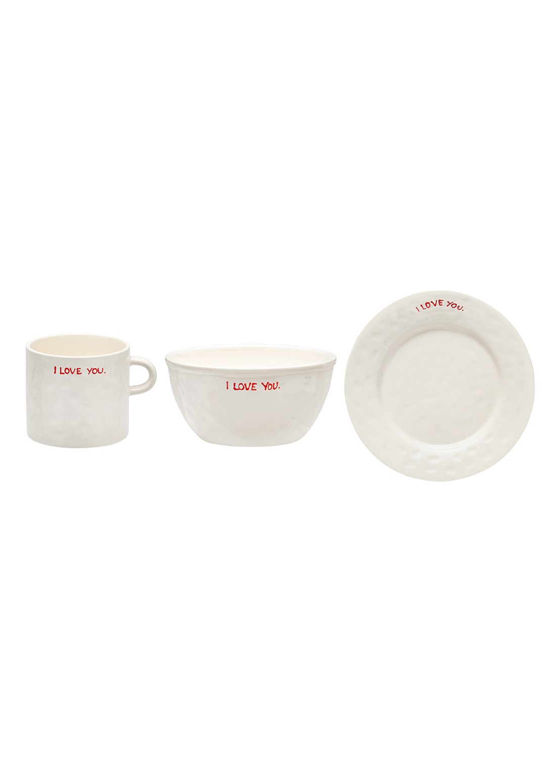 Anna + Nina I Love You Breakfast serviesset 3-delig - detail 5 multicolor