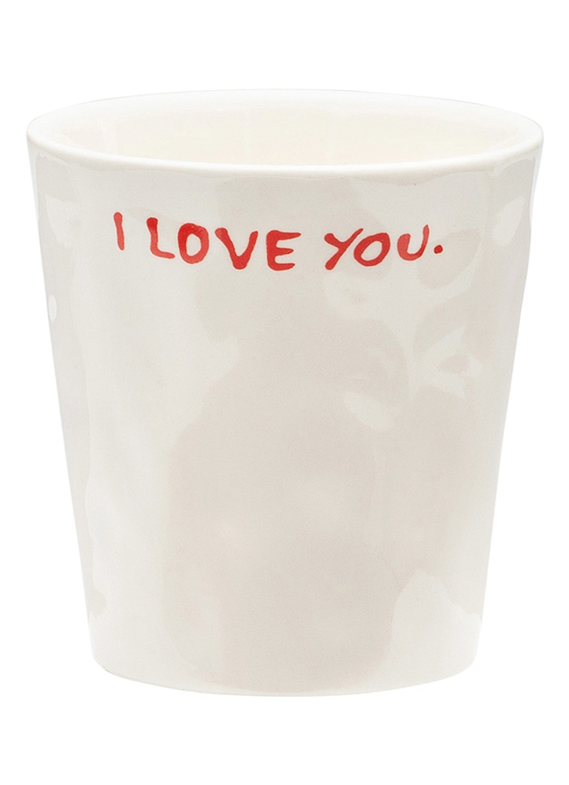 Anna + Nina I Love You kopje 20 cl - voorkant gebroken wit