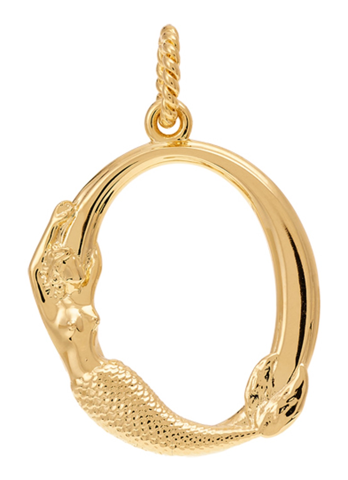 Anna + Nina Initial muse hanger O verguld - voorkant goud