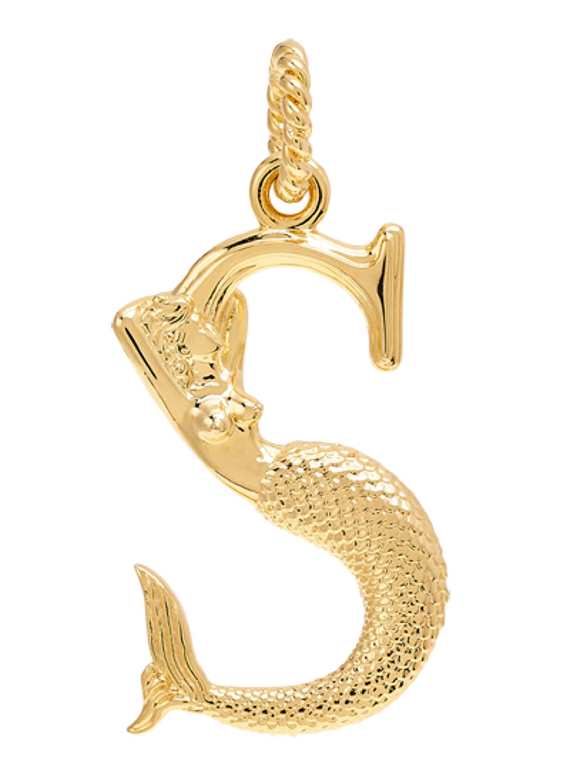 Anna + Nina Initial muse hanger S verguld - voorkant goud