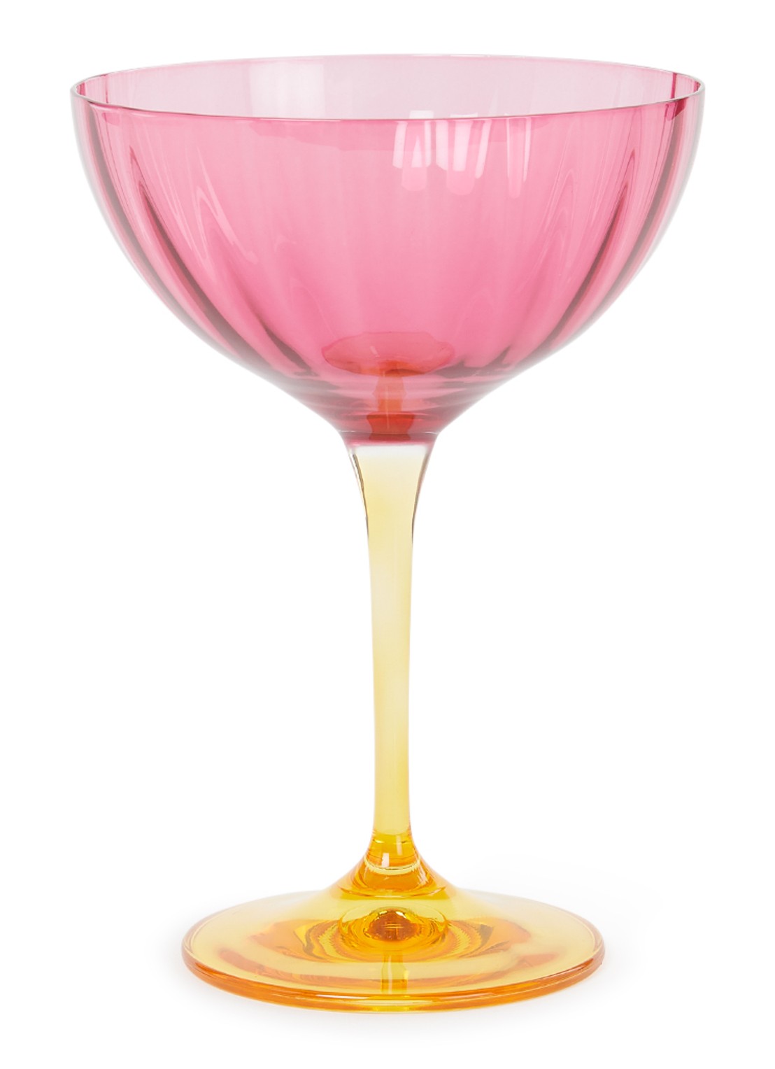 Anna + Nina Jazzy champagneglas 20 cl - voorkant roze