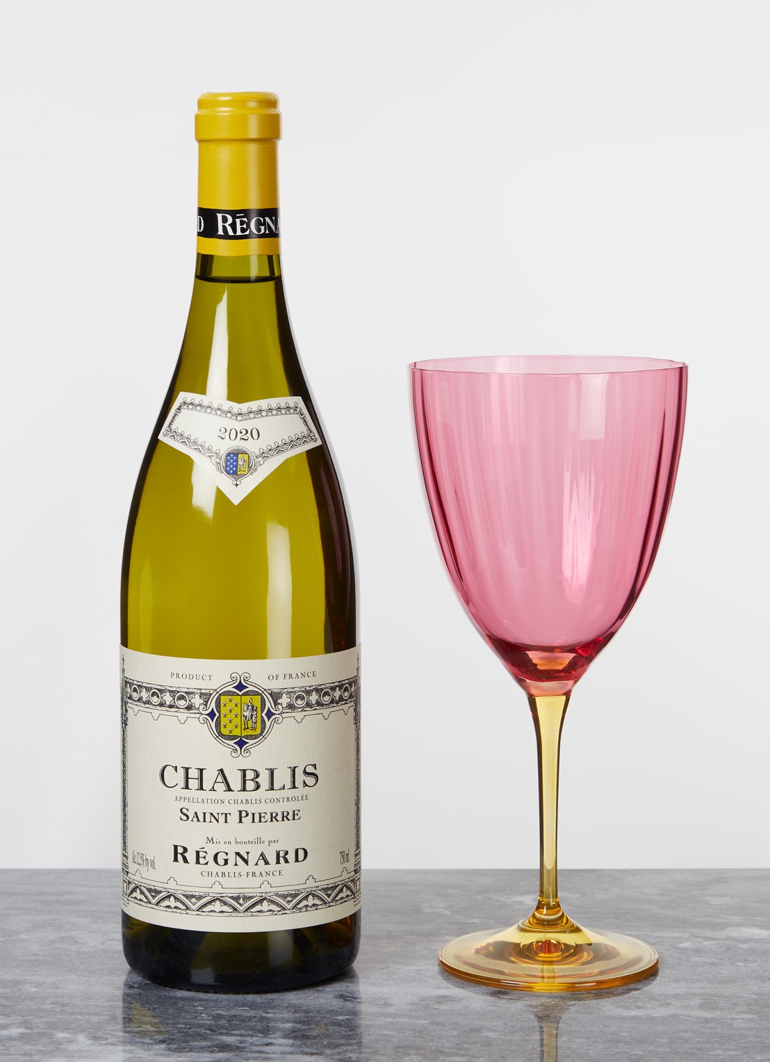 Anna + Nina Jazzy wijnglas 25 cl - voorkant 2 roze