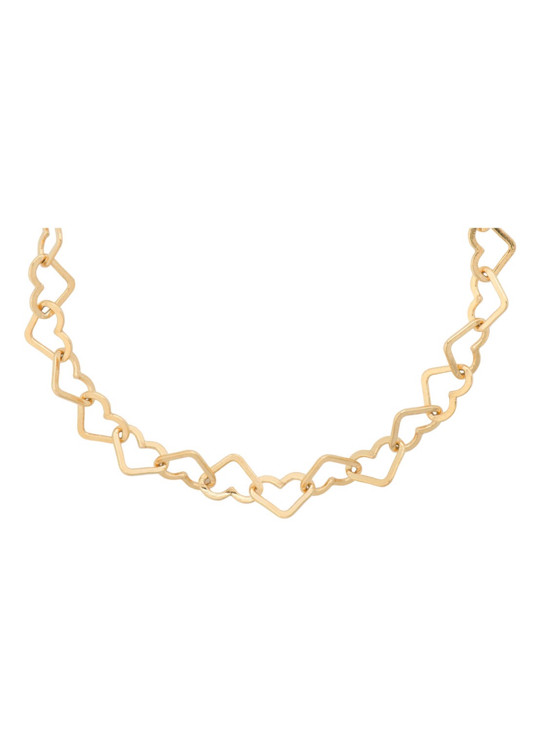 Anna + Nina Linked Hearts armband verguld  - voorkant 2 goud