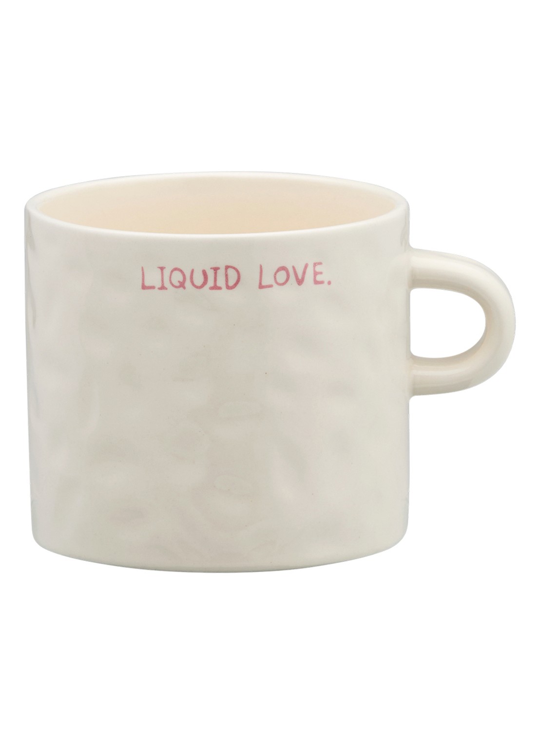 Anna + Nina Liquid Love mok 50 cl - voorkant gebroken wit