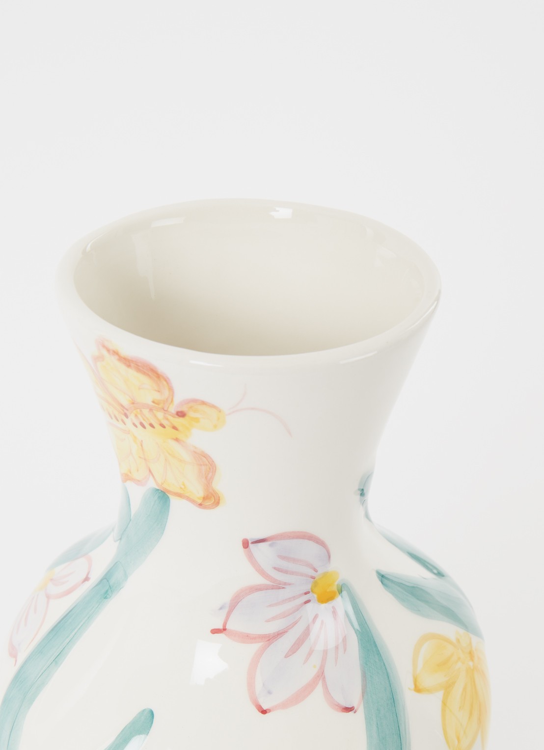 Anna + Nina Magical Flowers vaas 42 cm - voorkant 2 turquoise