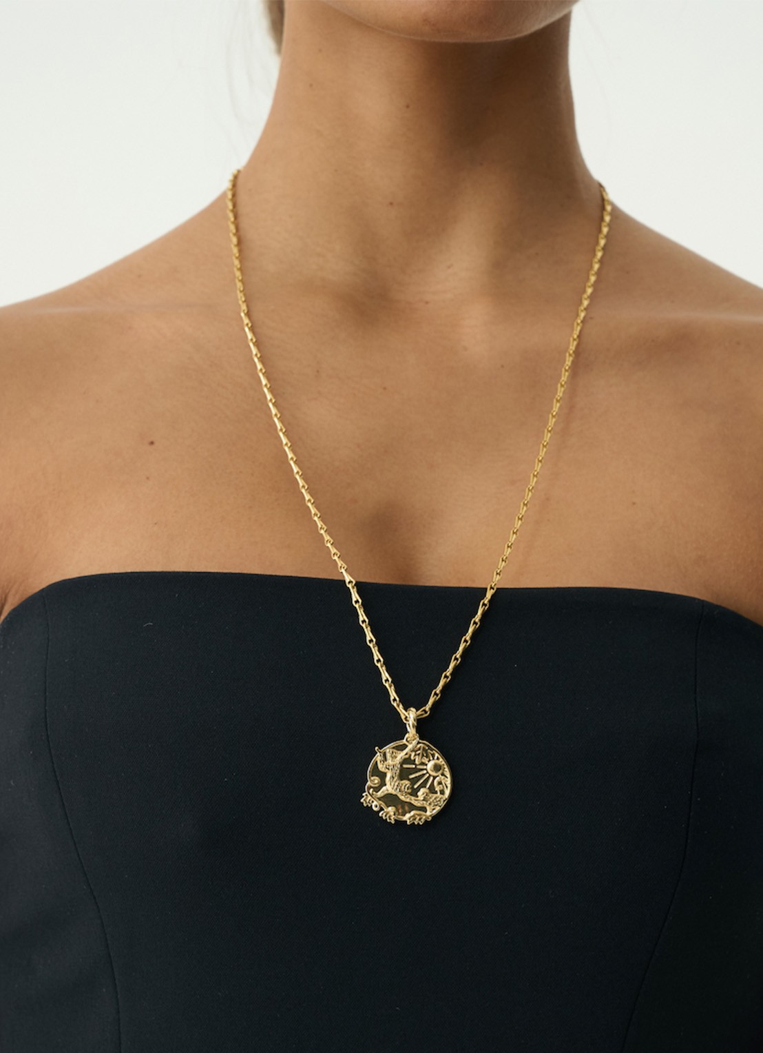 Anna + Nina Memorable friendship hanger verguld  - voorkant 5 goud