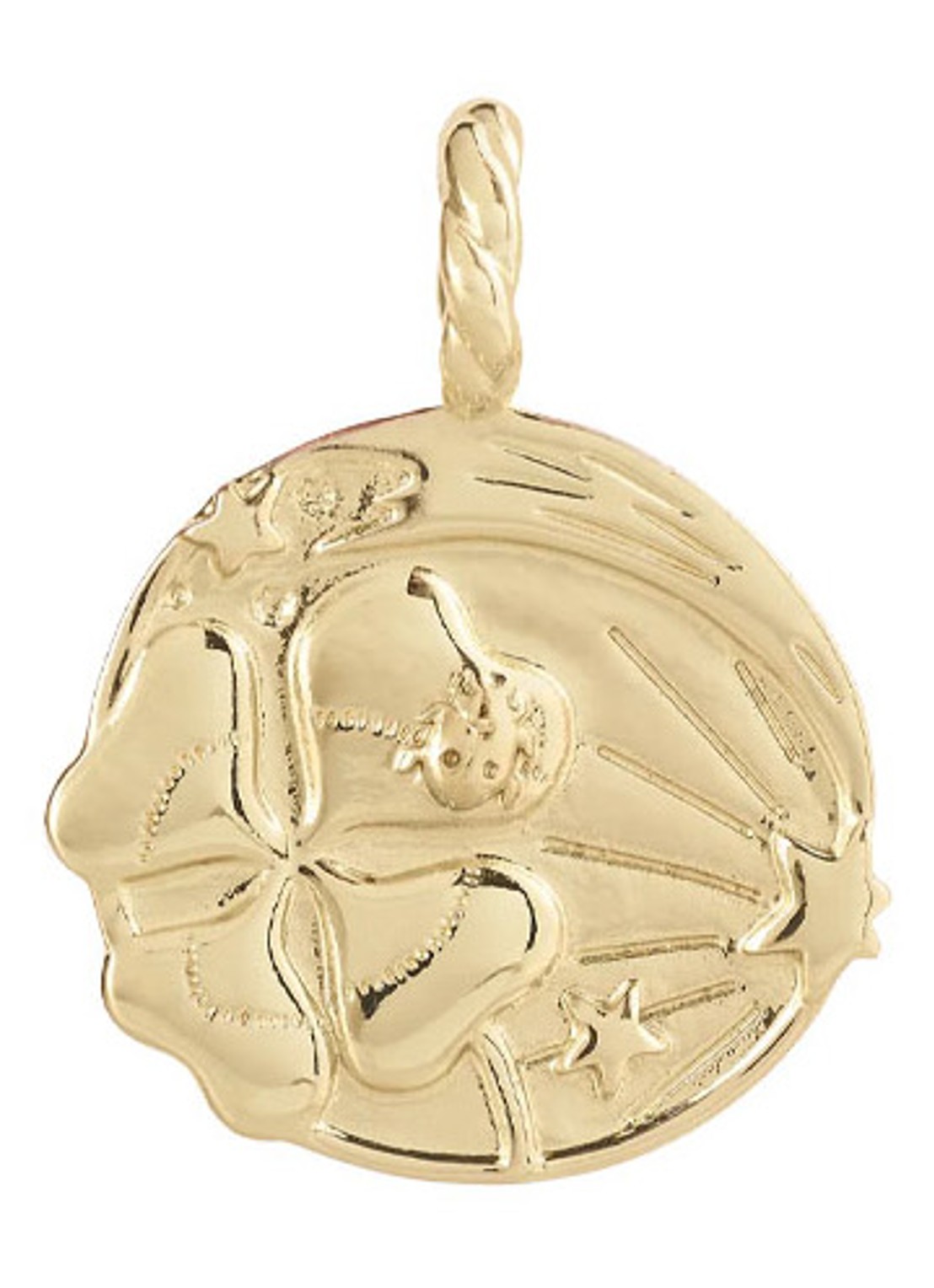 Anna + Nina Memorable luck hanger verguld - voorkant goud