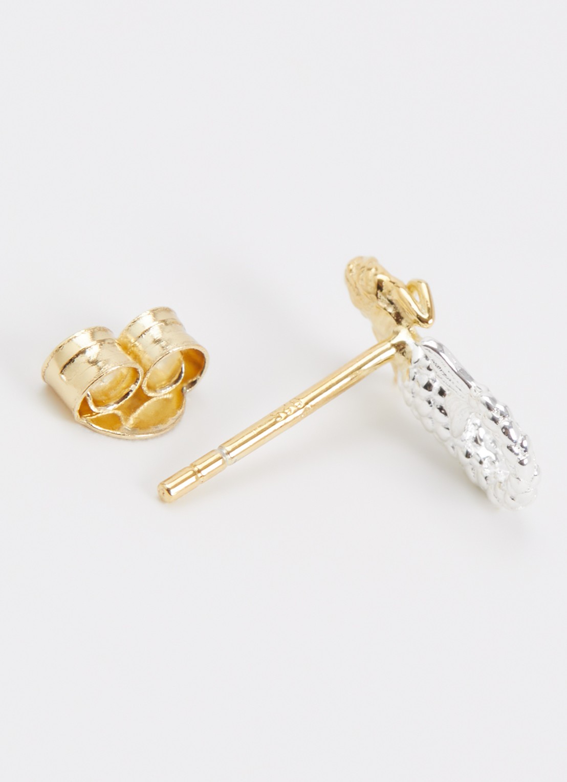 Anna + Nina Mermaid oorknopje verguld - detail goud