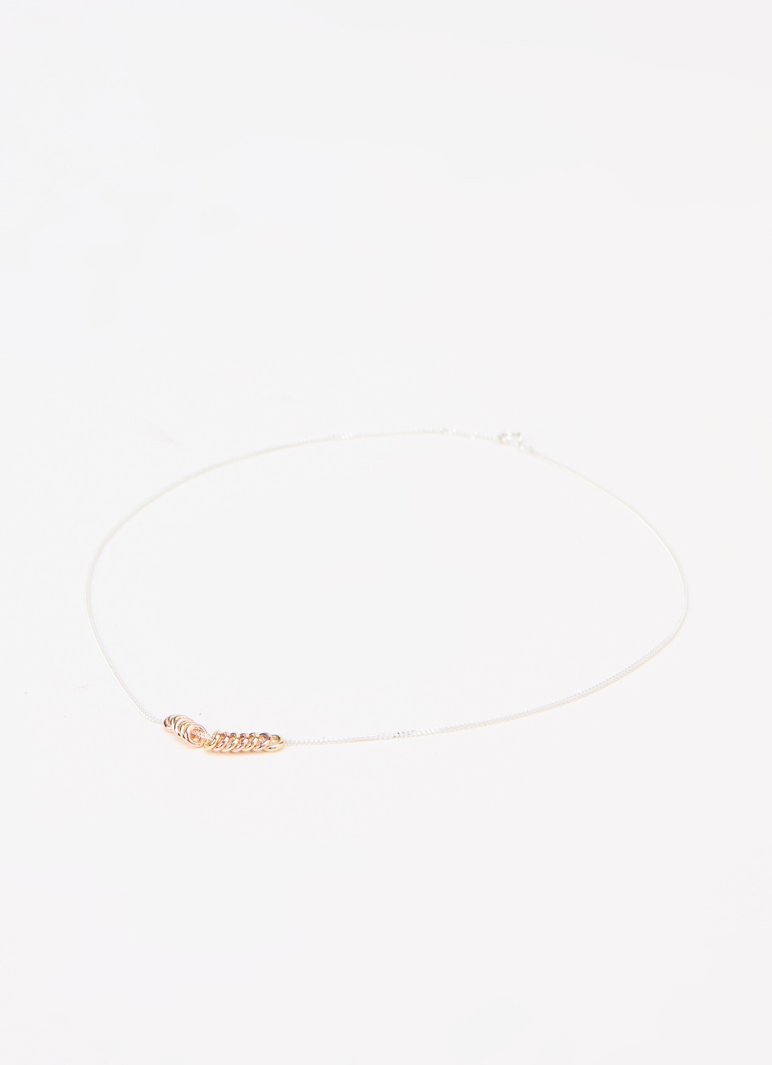 Anna + Nina Mix It Up ketting met hanger - detail zilver