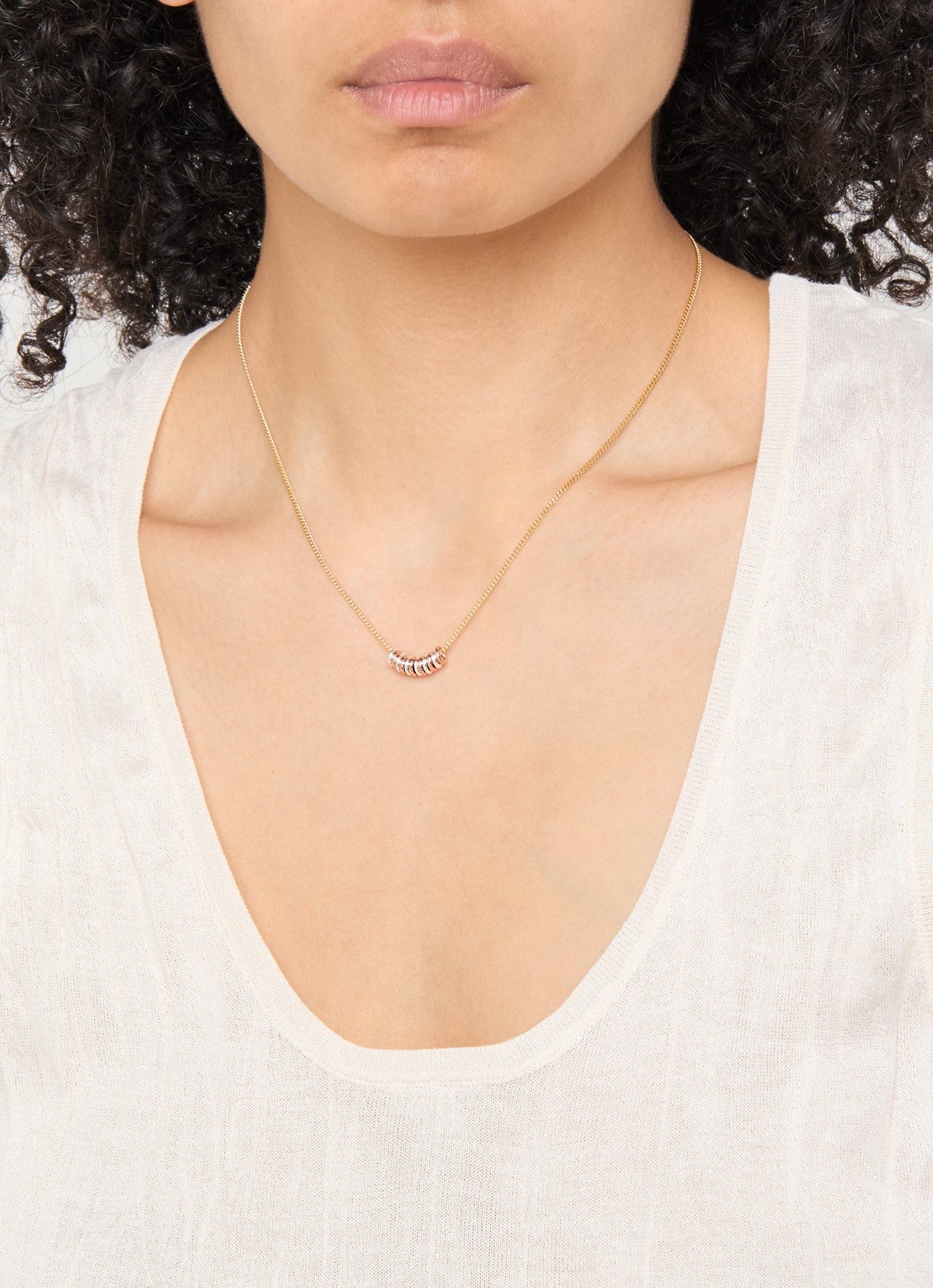 Anna + Nina Mix It Up ketting verguld - voorkant 4 goud
