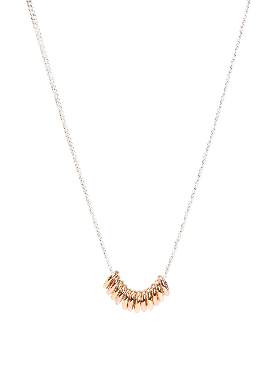 Anna + Nina Mix It Up ketting verguld - voorkant 3 zilver