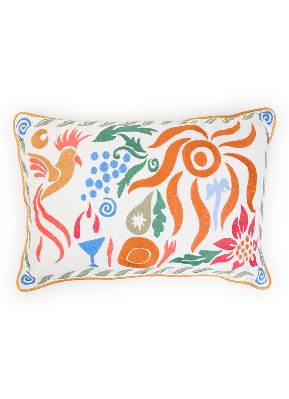 Anna + Nina Oasis sierkussen 40 x 60 cm  - voorkant groen