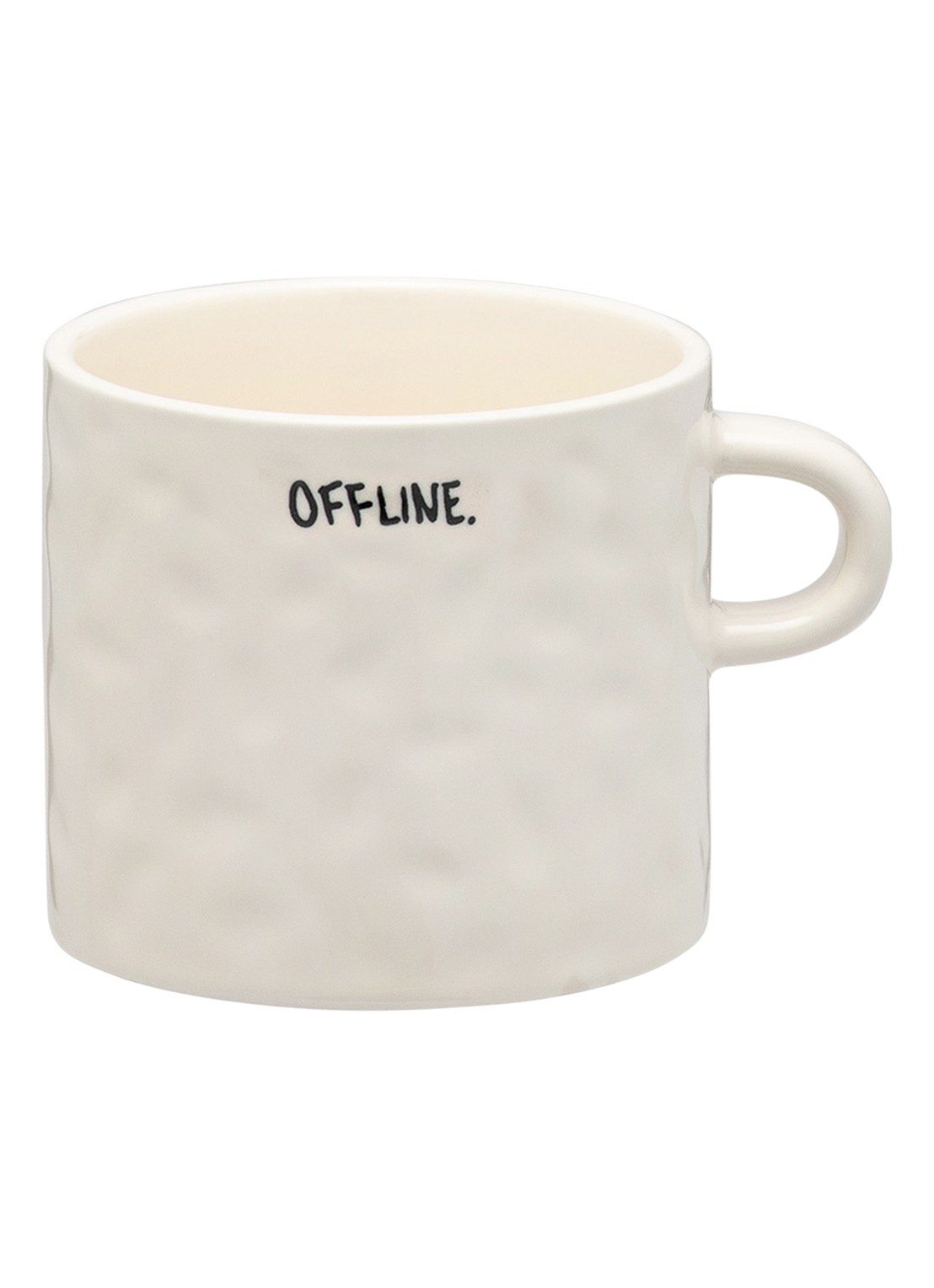 Anna + Nina Offline mok 50 cl - voorkant wit