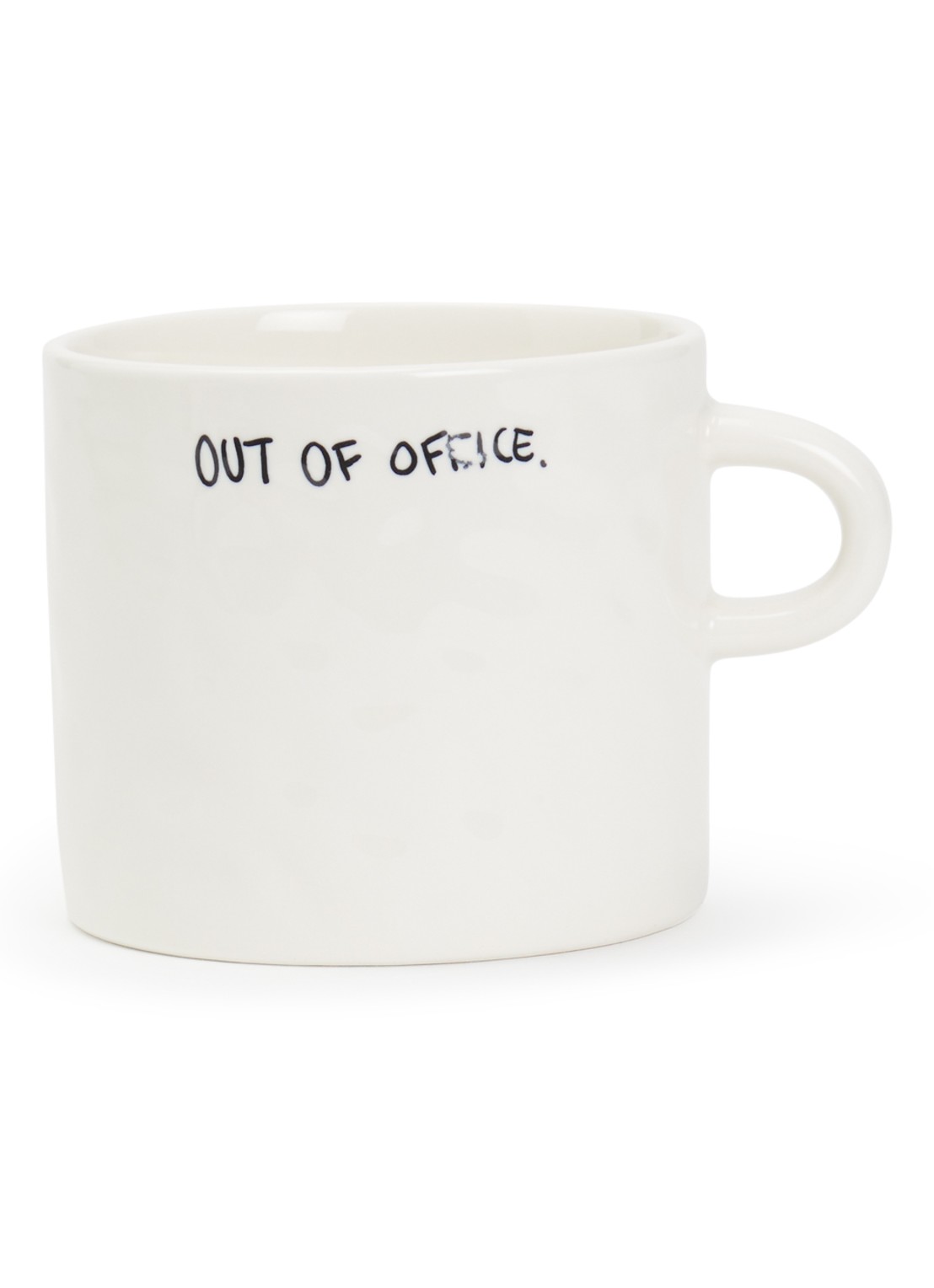 Anna + Nina Out Of Office mok 50 cl - voorkant gebroken wit