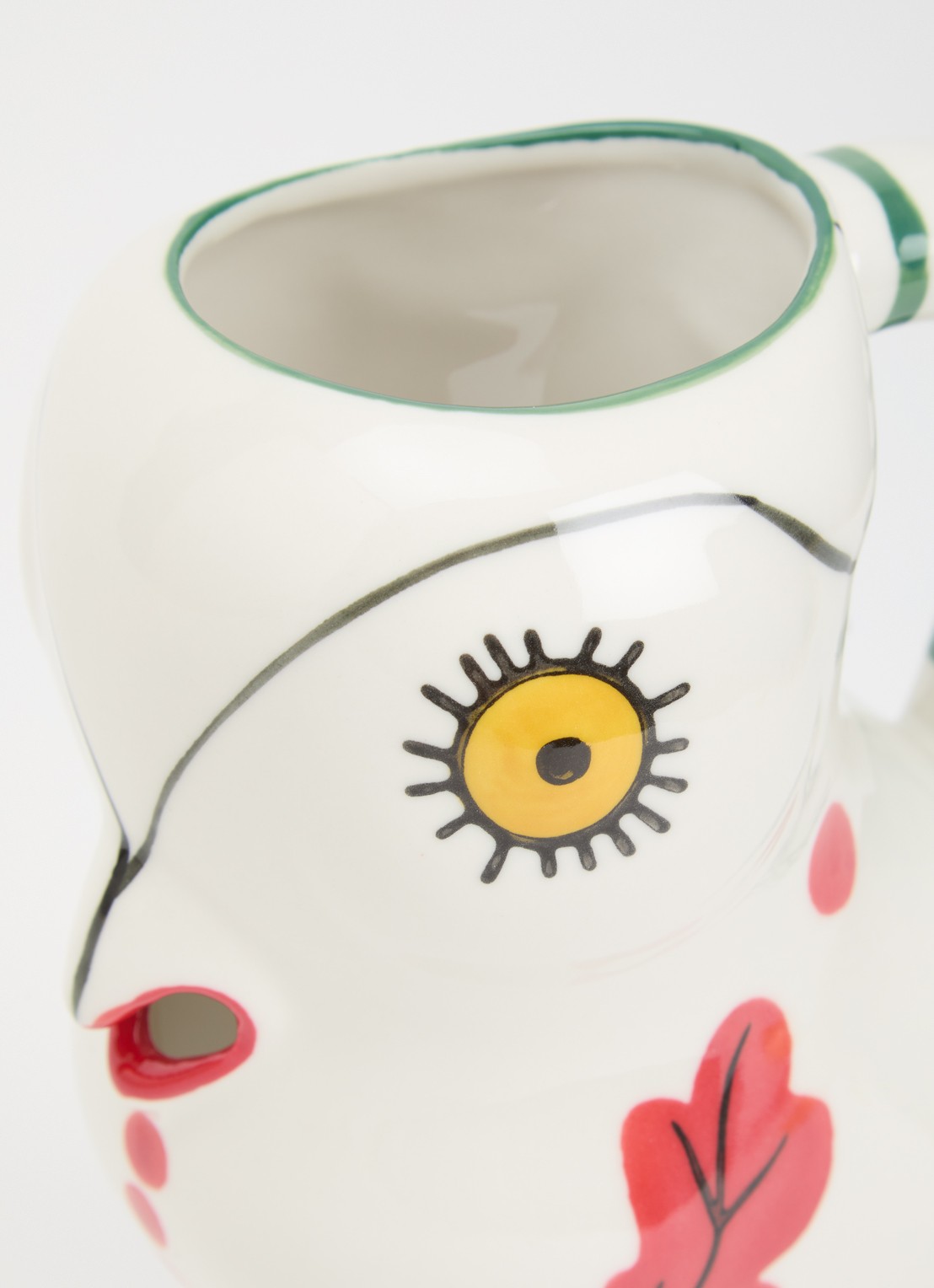 Anna + Nina Paradise Bird karaf 1,5 liter - voorkant 2 gebroken wit