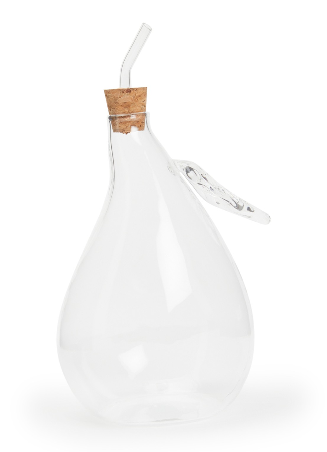 Anna + Nina Pear olie- en azijnfles 65 cl - voorkant wit