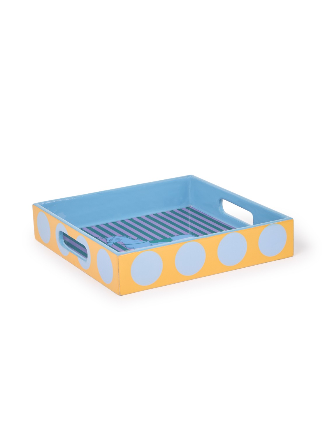 Anna + Nina Pegasus tray 25 cm - voorkant blauw