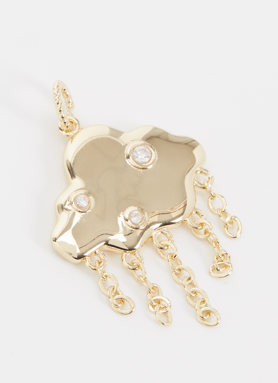 Anna + Nina Pen Head In The Clouds bedel met zirkonia verguld - detail 2 goud