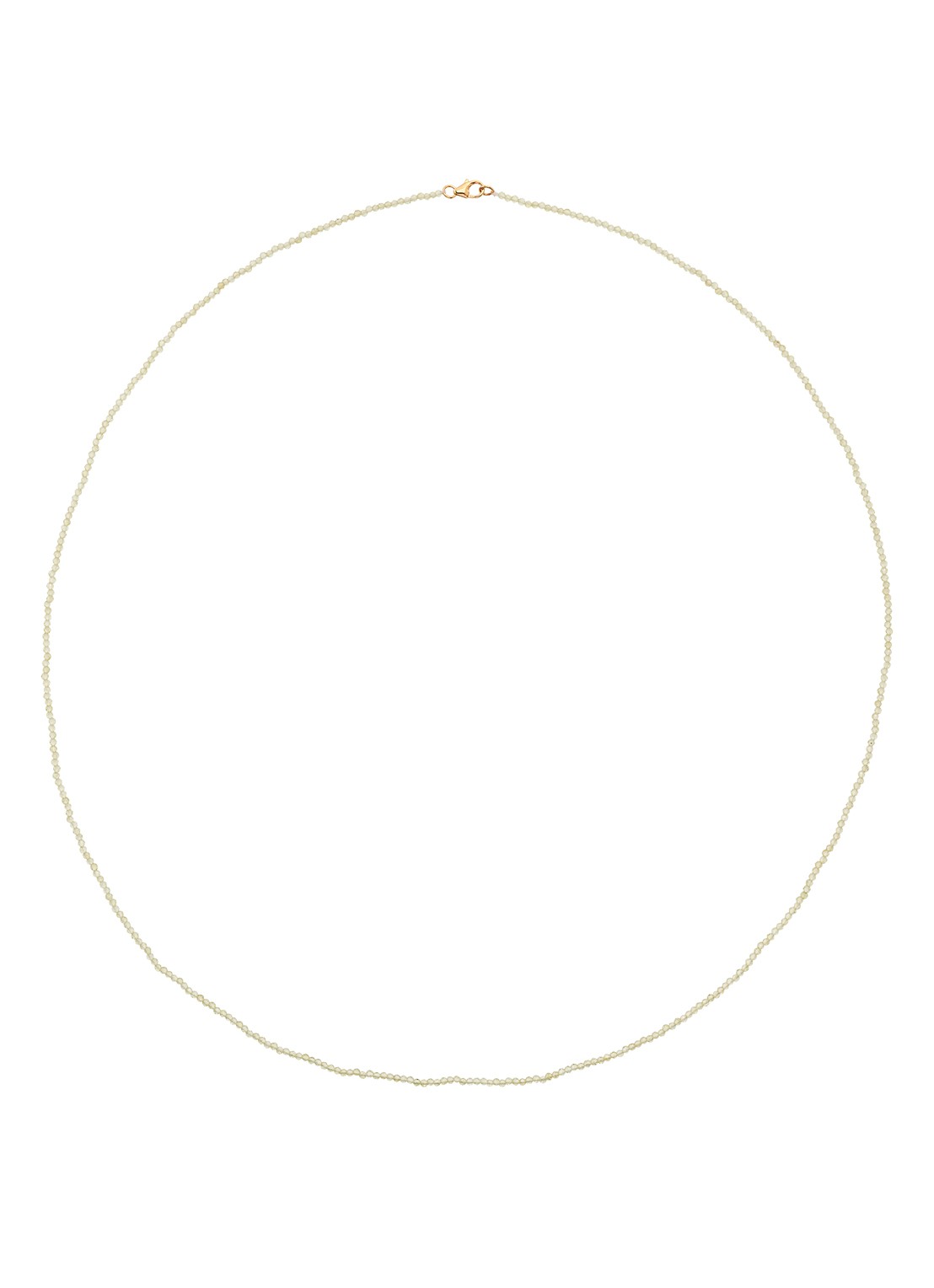 Anna + Nina Peridot Gemstone ketting - voorkant 2 goud
