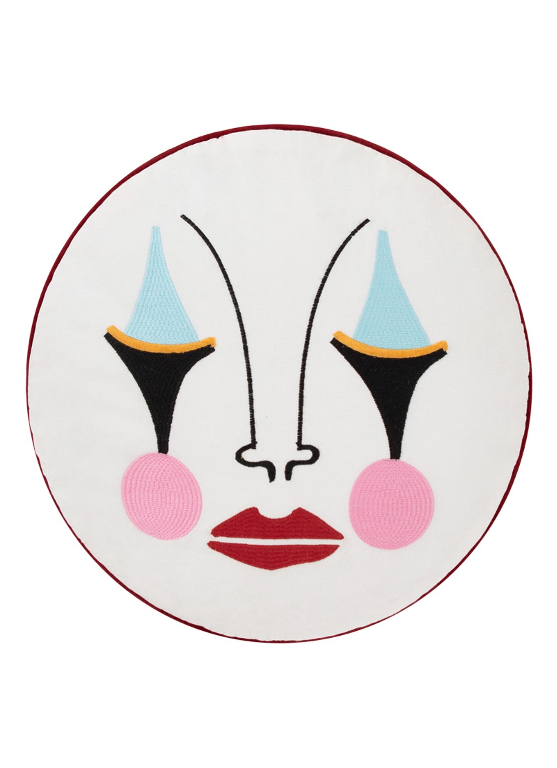 Anna + Nina Pierrot sierkussen 42 x 42 cm - voorkant 3 wit