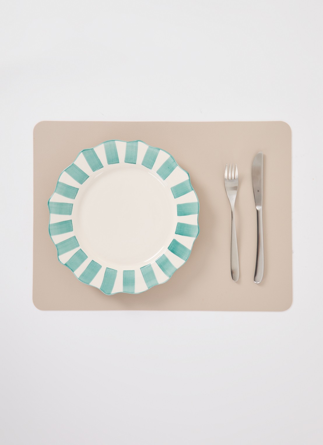 Anna + Nina Pine Scalloped dinerbord 26 cm - detail 4 blauw