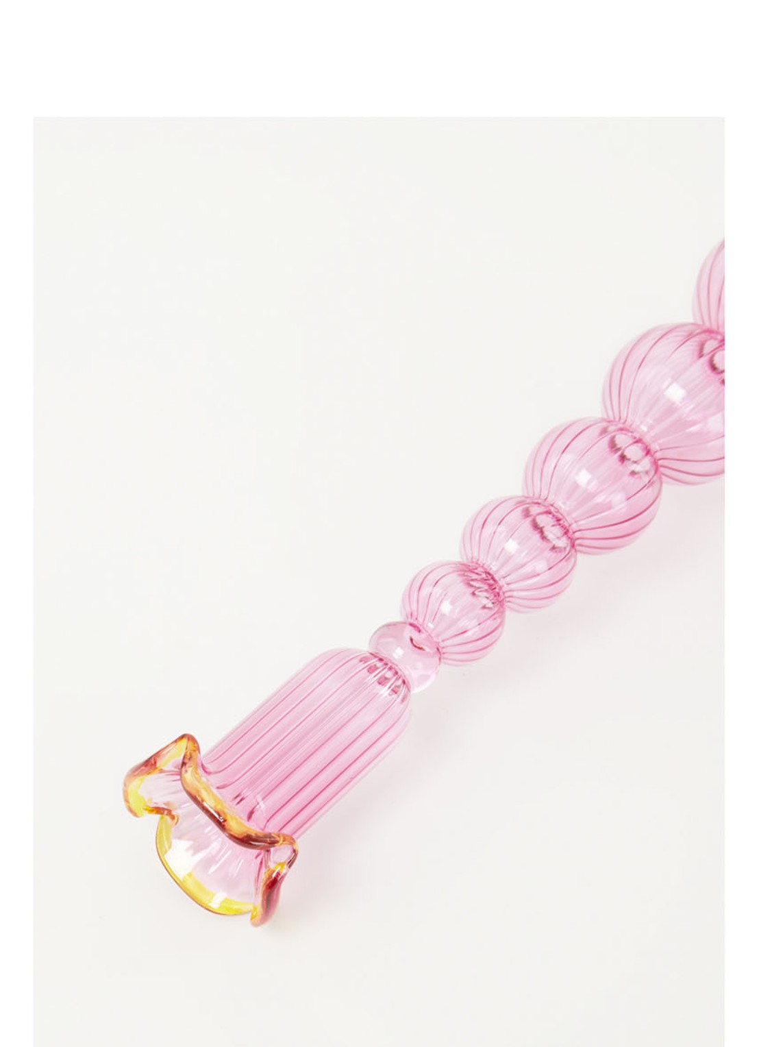Anna + Nina Piped kandelaar 25 cm  - detail roze