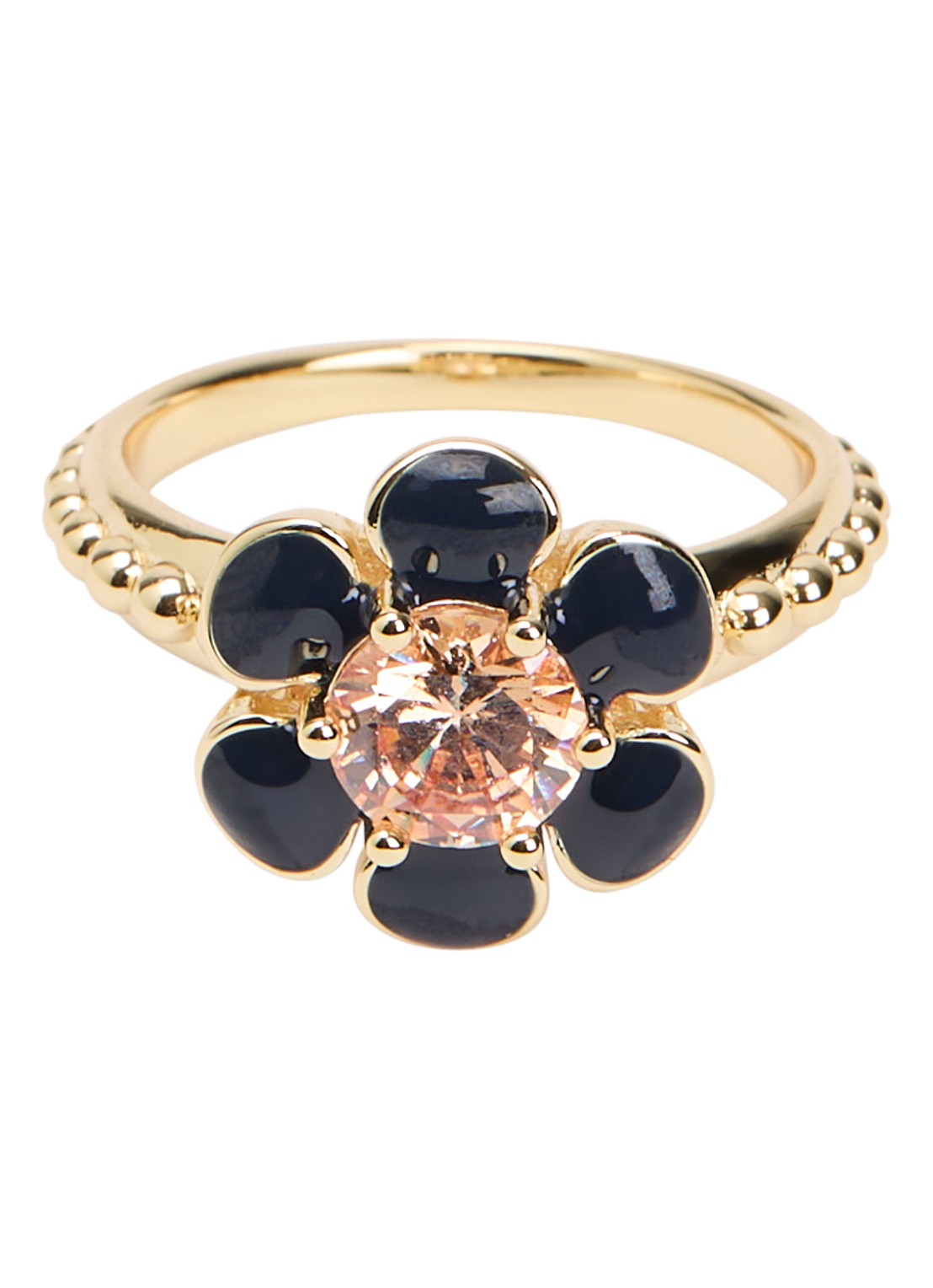 Anna + Nina Pixie Garden ring verguld - voorkant 2 goud