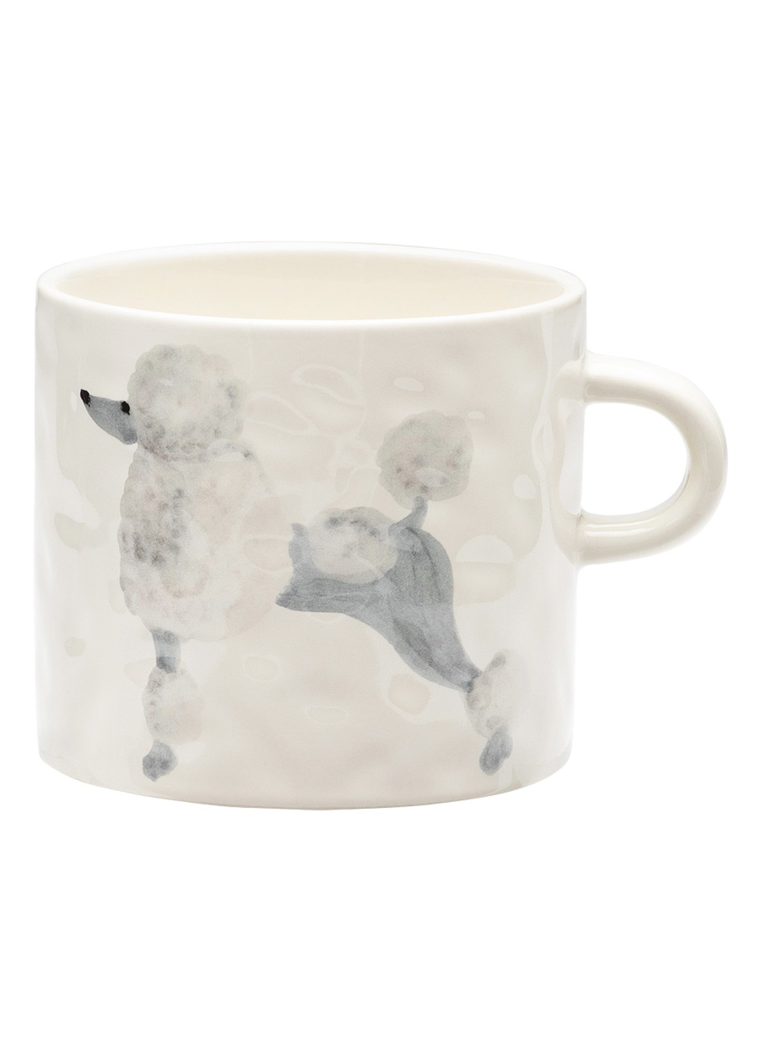 Anna + Nina Poodle mok 50 cl - voorkant 2 wit
