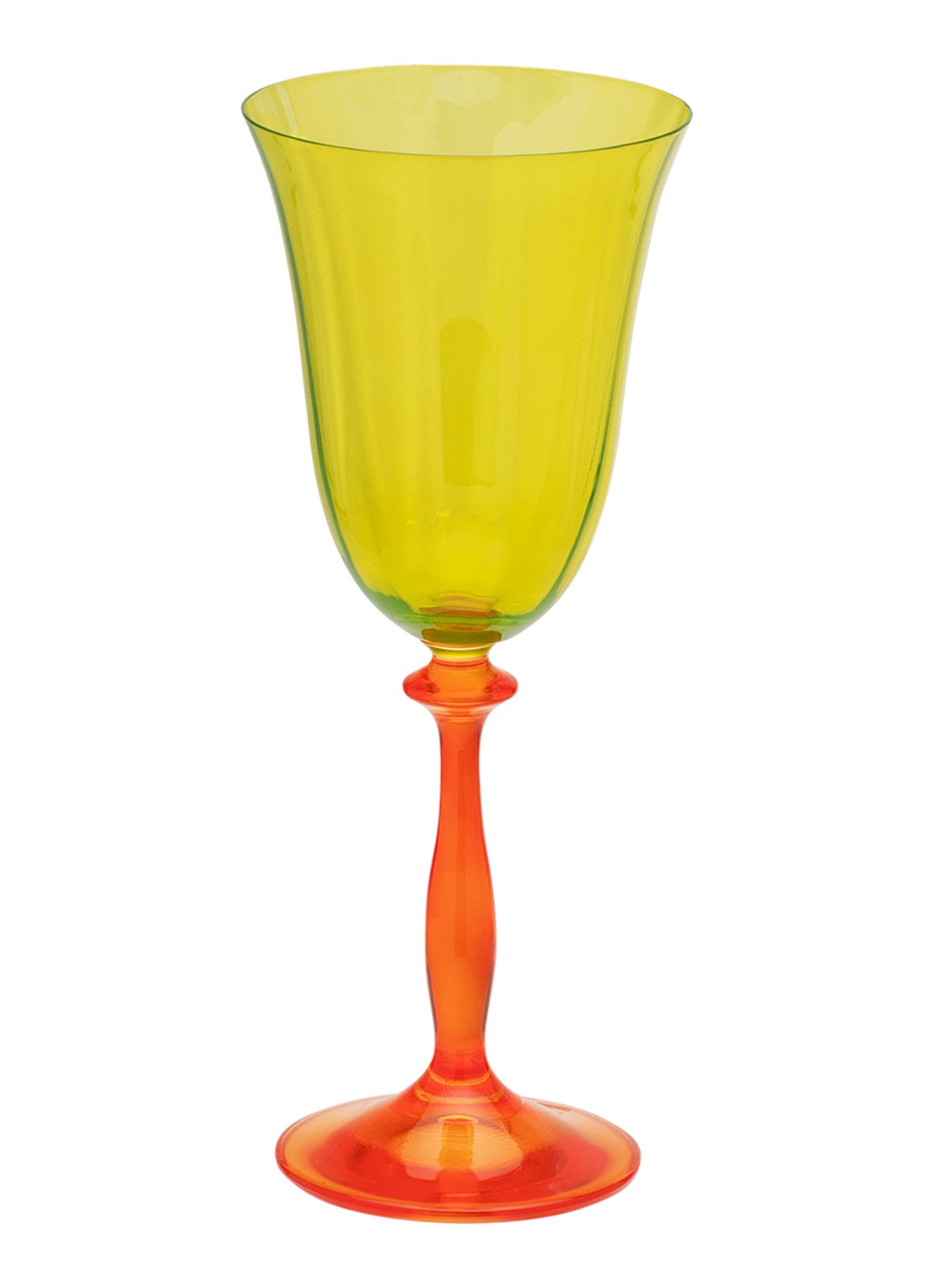 Anna + Nina Poppy witte wijnglas 20 cl - voorkant 2 multicolor