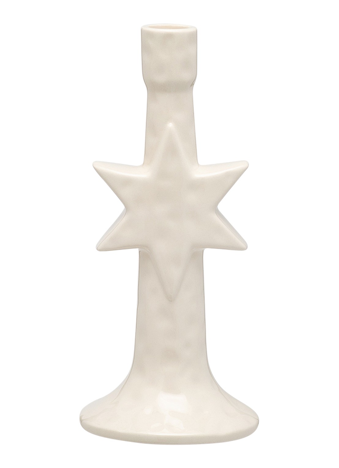 Anna + Nina Radiant Hope kandelaar 22 cm - voorkant wit