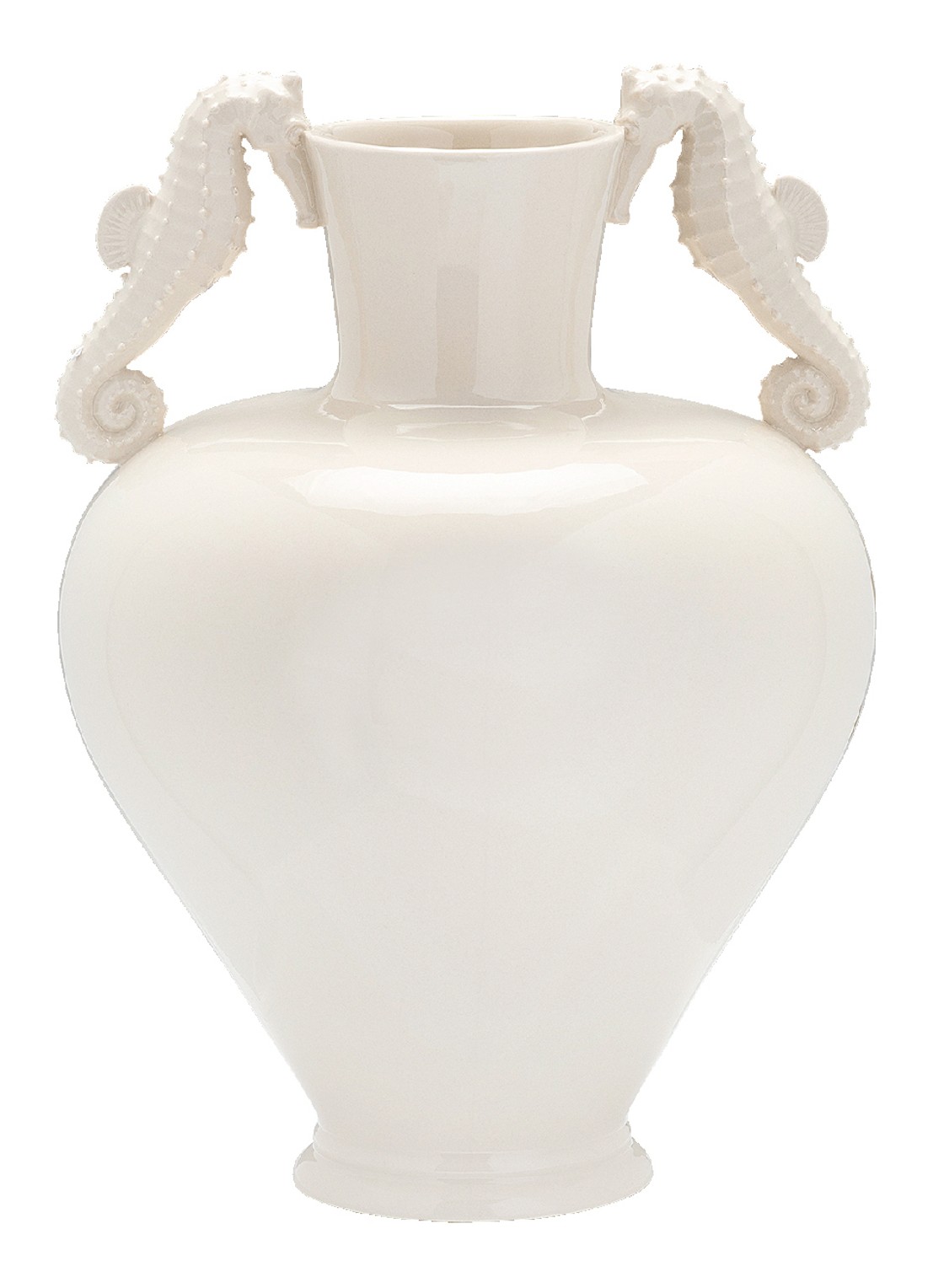 Anna + Nina Seahorse vaas 36 cm - detail 3 wit