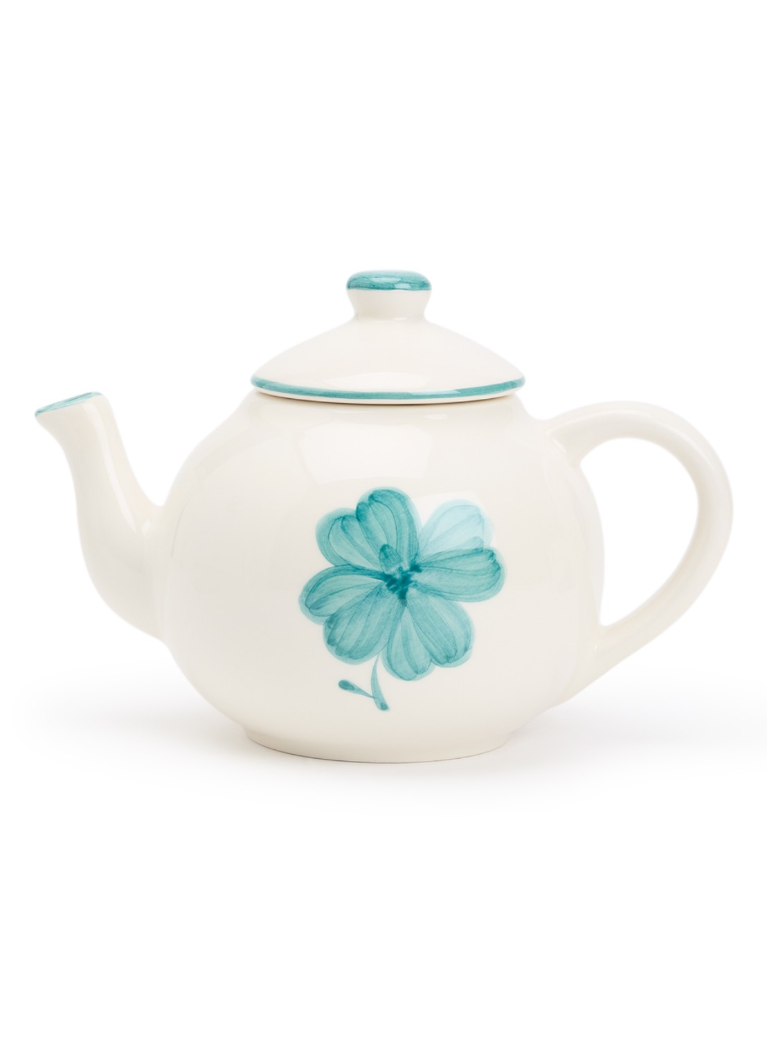 Anna + Nina Shamrock theepot 1,3 liter - voorkant 2 groen
