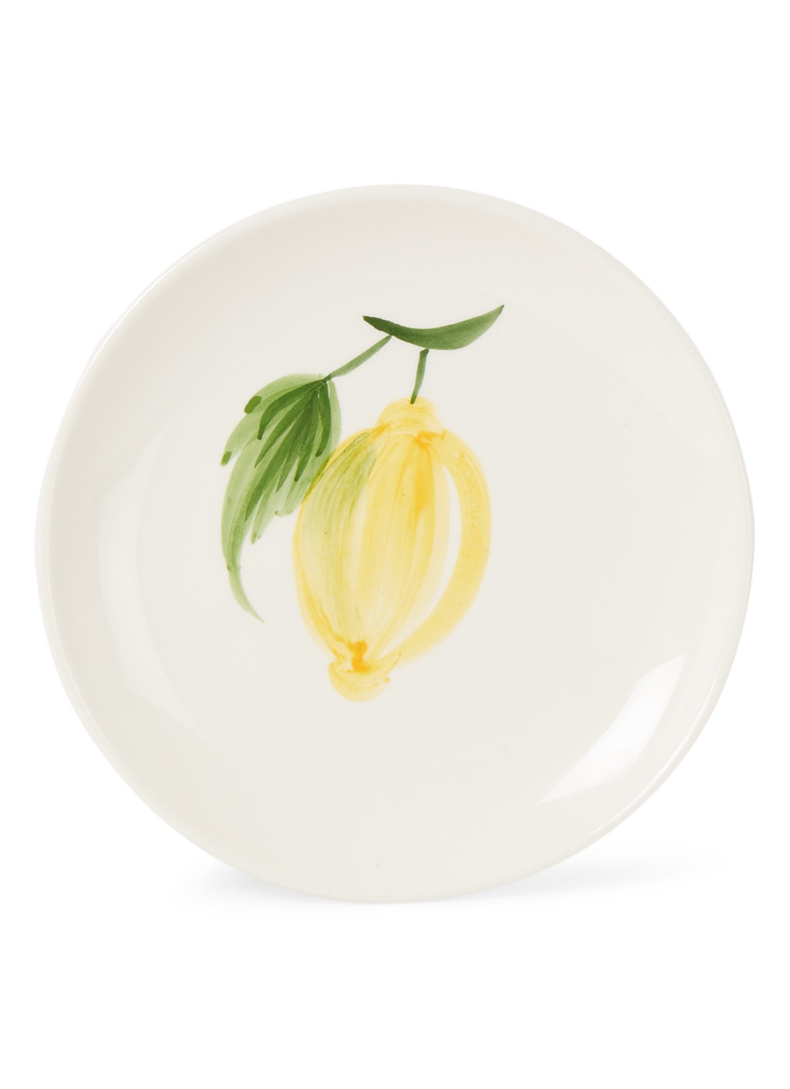Anna + Nina Sicilian Lemon gebaksbordje 15 cm - voorkant 2 geel