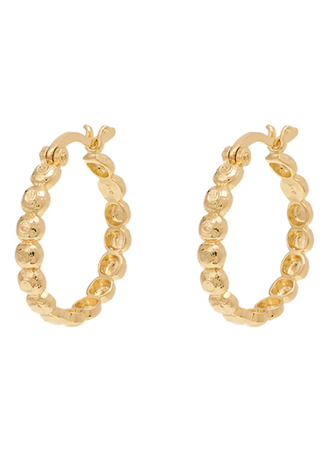 Anna + Nina Small Relic oorringen - voorkant goud