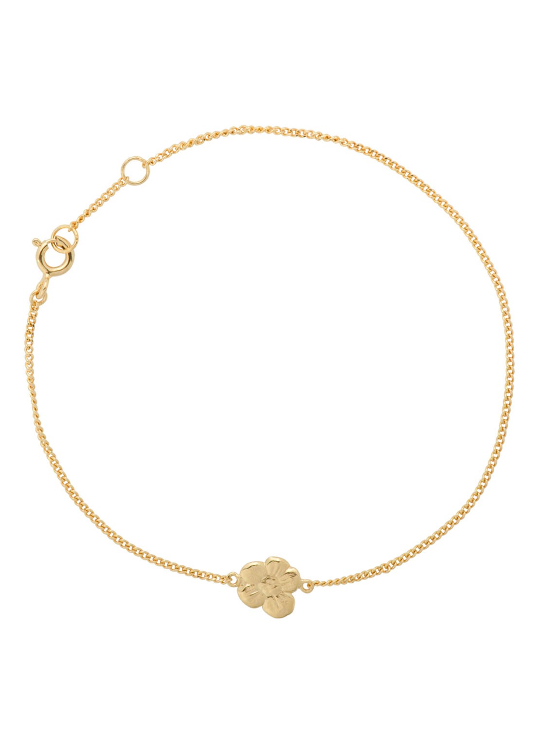 Anna + Nina Soul Flower armband verguld - voorkant goud