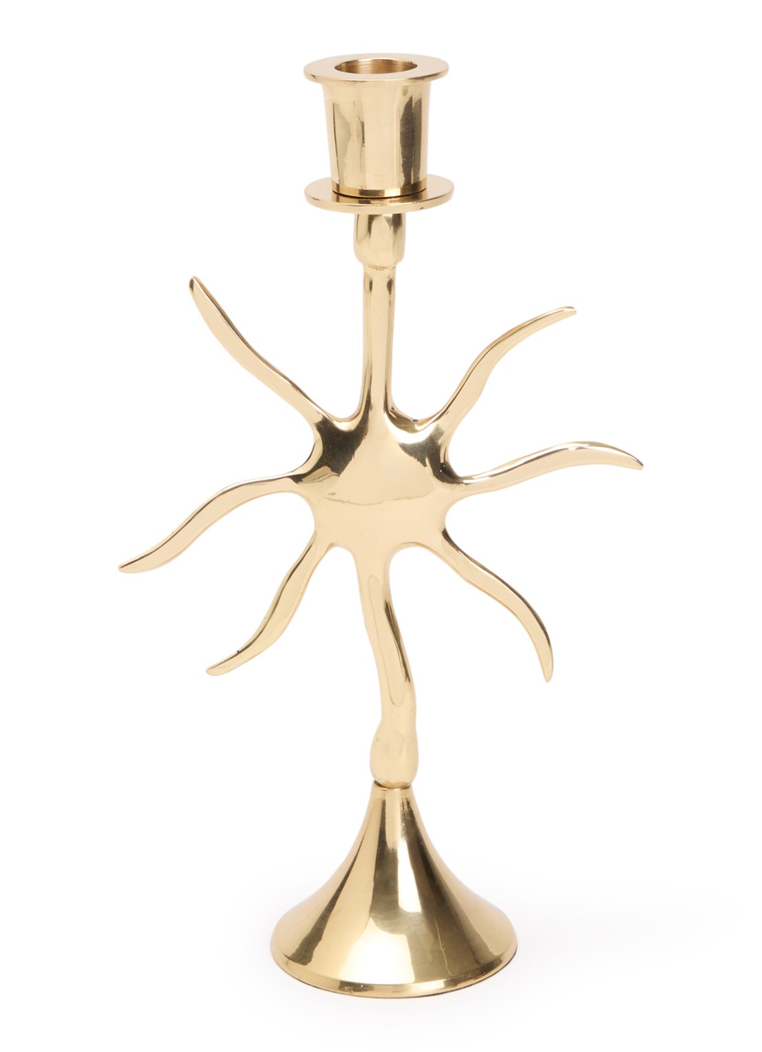 Anna + Nina Sunny kandelaar 25 cm - voorkant goud