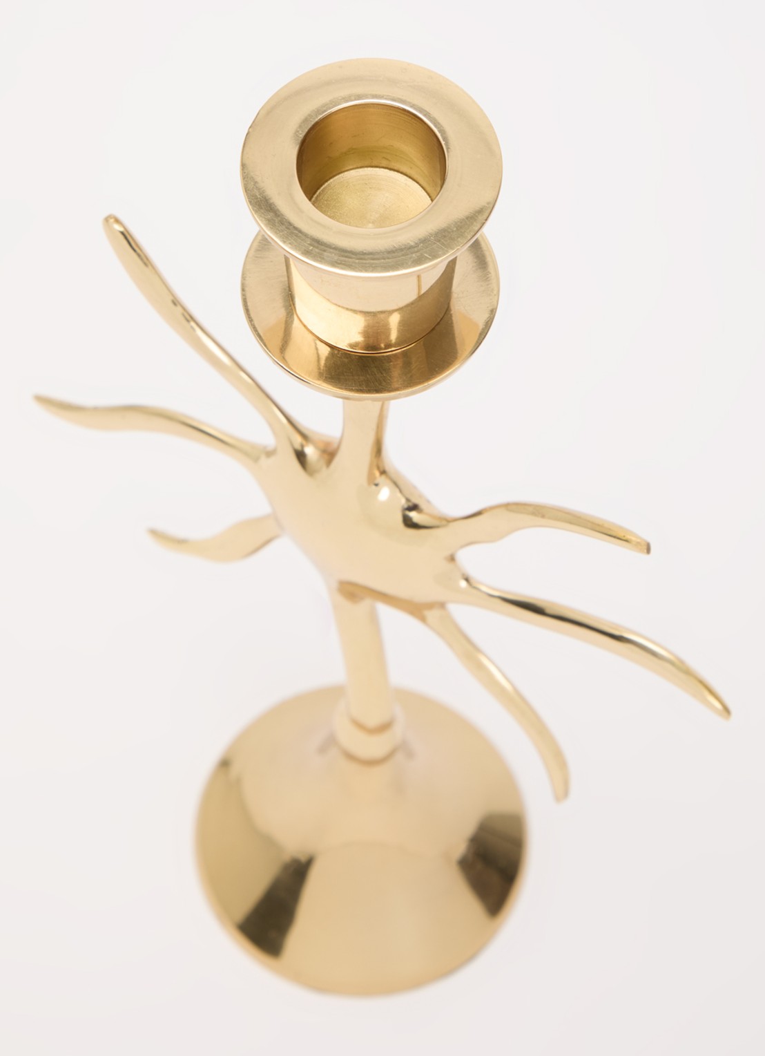Anna + Nina Sunny kandelaar 25 cm - voorkant 2 goud