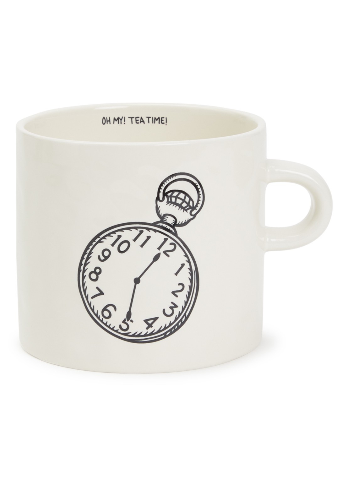 Anna + Nina Tea O'Clock mok 50 cl - voorkant gebroken wit